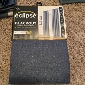 Aqua blue and stone blue blackout curtains